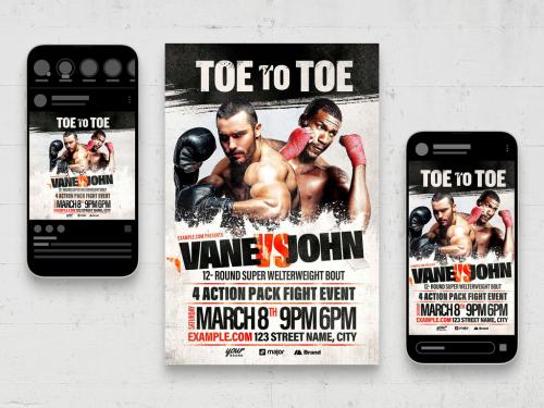 Boxing Mma Fight Night Flyer