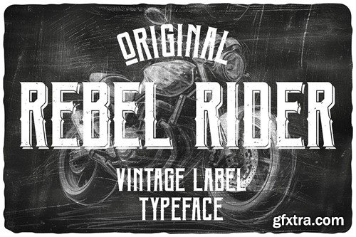 Rebel Rider Vintage Label Font XZ4JZLP