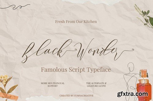 Black Wonder - Script Font 8YPBEPK