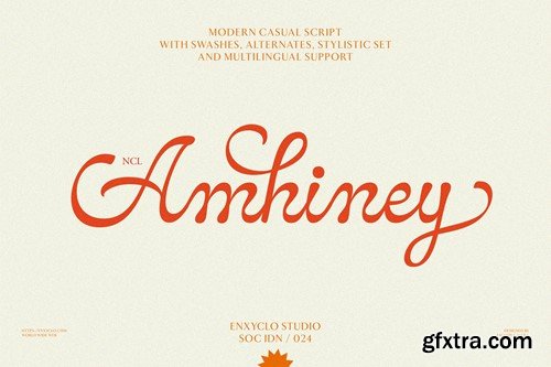 NCL Amhiney - Modern Casual Script Font A7UNGSH