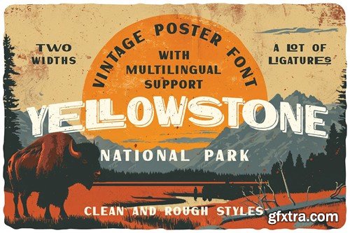 Yellowstone Vintage Poster Font VKAUNJJ