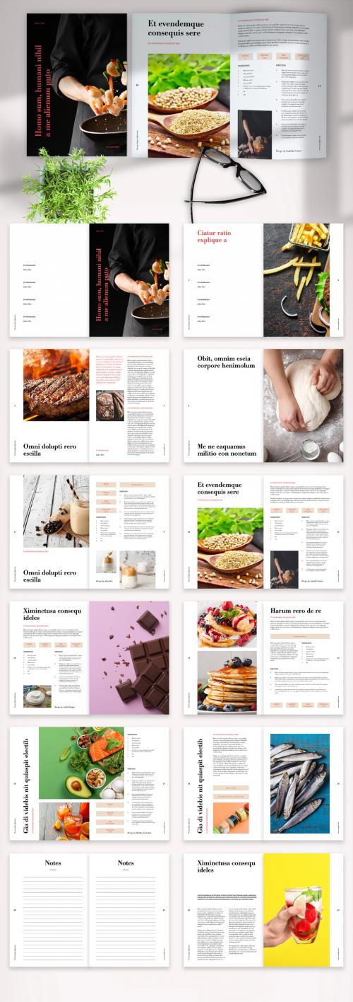 Clean Restaurant Recipe Book Layout