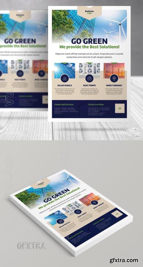 Clean and Green Energy Flyer Template 755810353