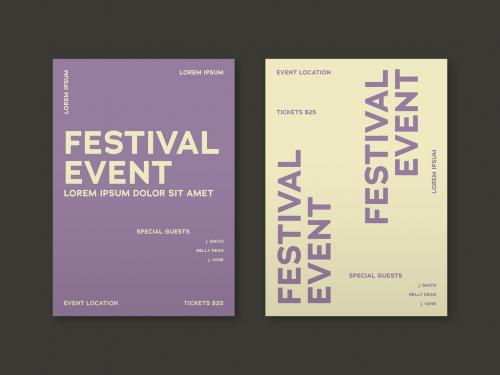 Set of Minimal Typographic Posters