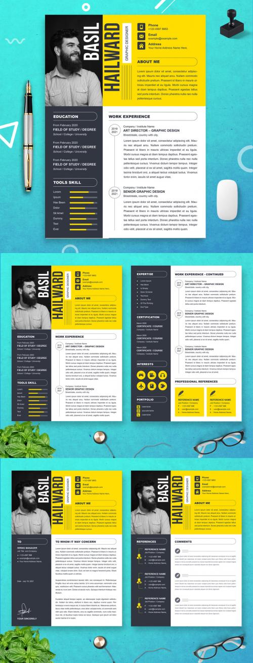 Minimal Resume and Cover Letter and Reference Page Set