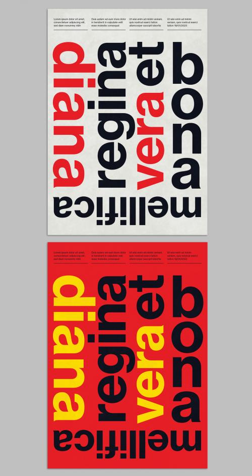 Bold Swiss International Style Typography Poster Layout