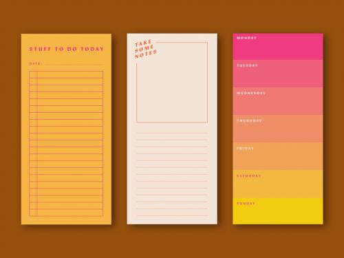 Set of Bright Planners