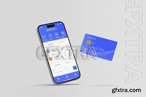 Phone and credit card mockup FNKLVNT