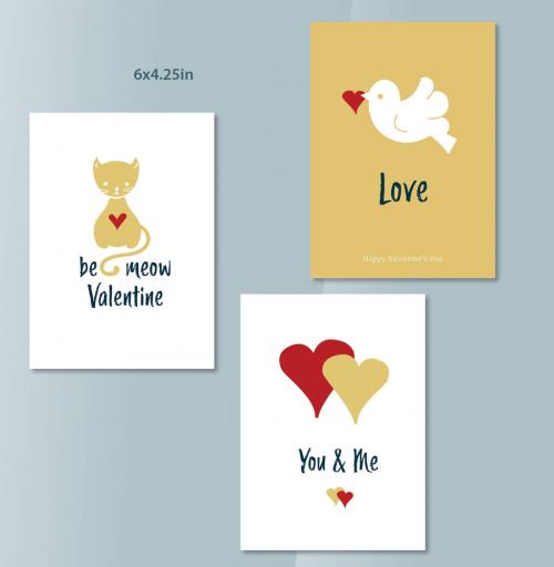Valentines Day Cards Layout