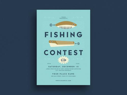 Fishing Contest Event Flyer Layout