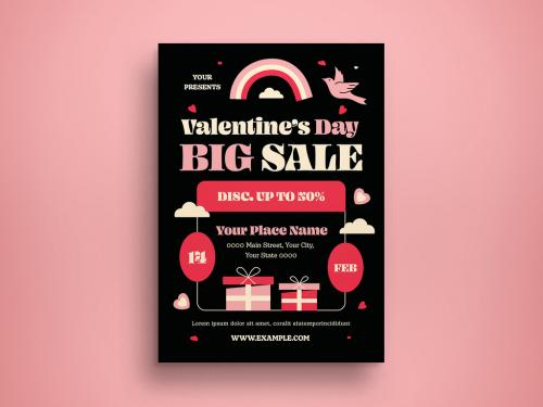 Valentine Sale Flyer Layout
