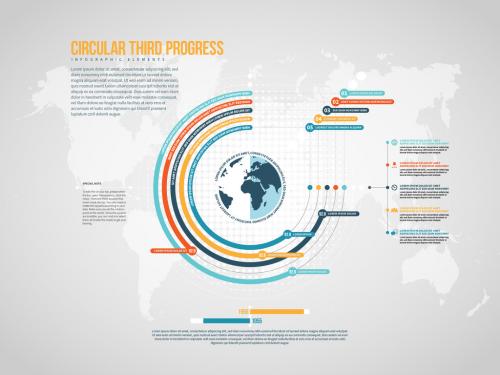 Circular Third Progress Infographic