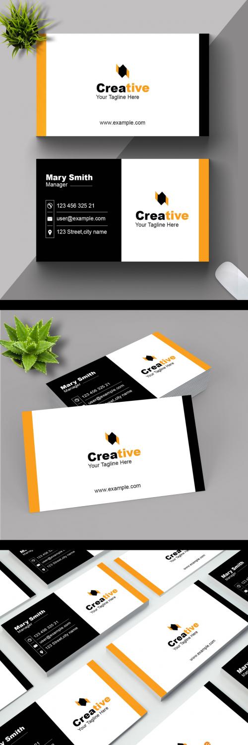 Business Card Yellow Color Version