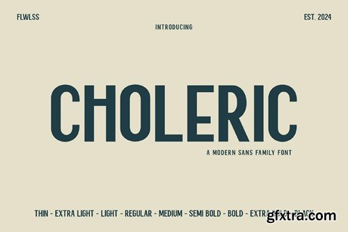 Choleric - Modern Sans Serif Font 9JHNBRQ