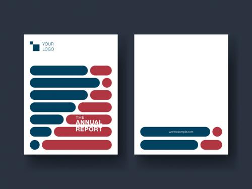 Business Report Cover Rounded Rectangles