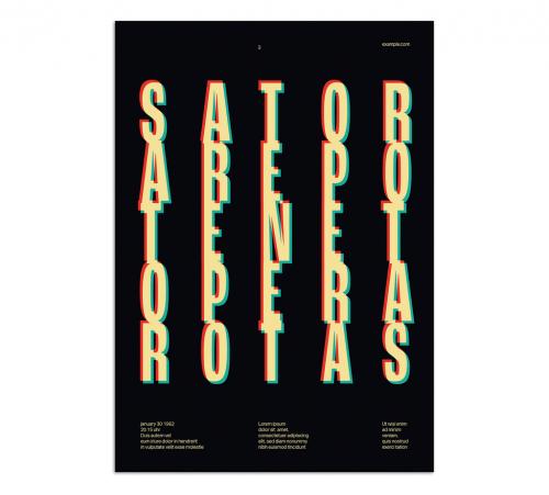 Swiss Cover Poster Layout with Bold Typography