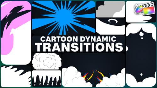 Videohive - Cartoon Dynamic Transitions for FCPX - 51355199