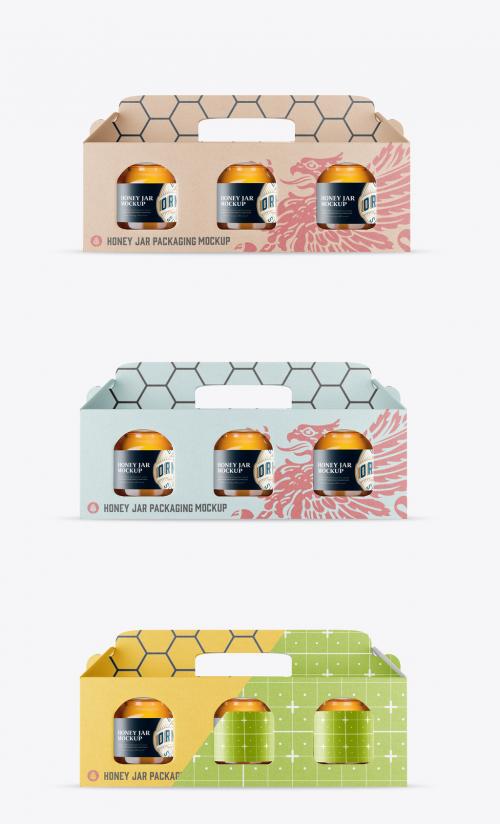 Honey Jars Packaging Mockup