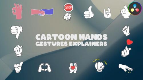 Videohive - Cartoon Hands Gestures Explainers for DaVinci Resolve - 51374038