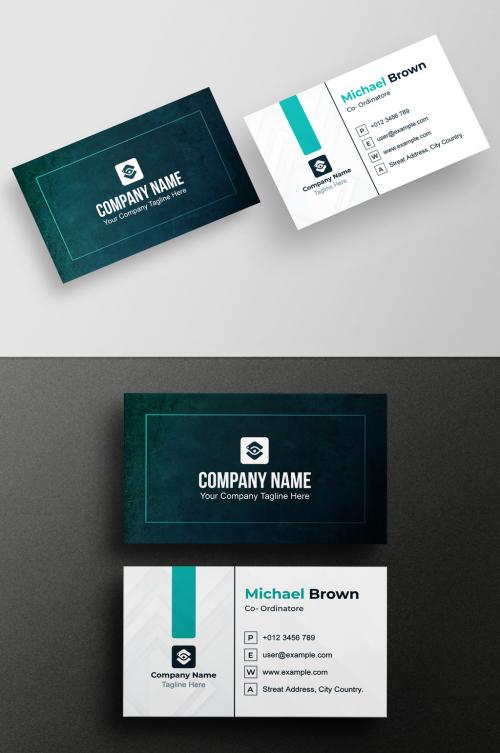 Abstract Clean Business Card