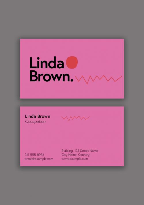 Pink Creative Business Card Layout