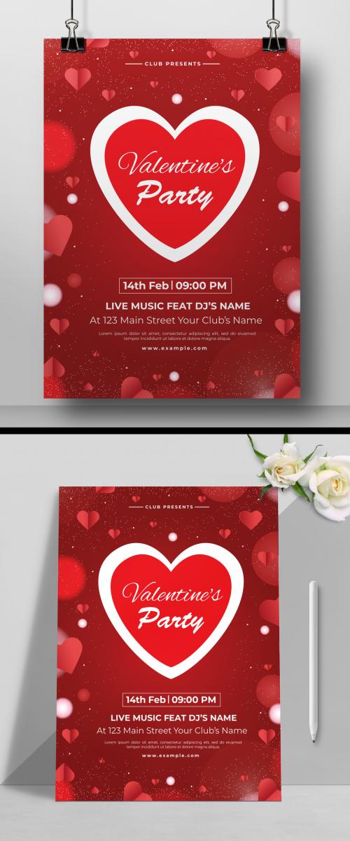 Valentine Party Flyer Layout