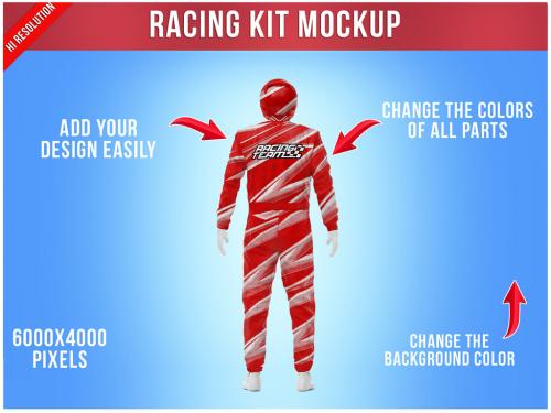 Racing Kit Mockup Back View