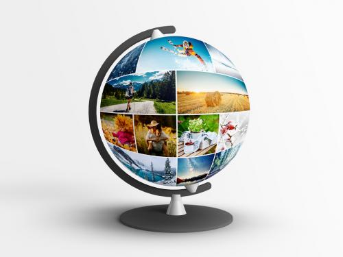 Globe Photo Collage