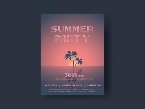 Summer 80S Retro Party Poster
