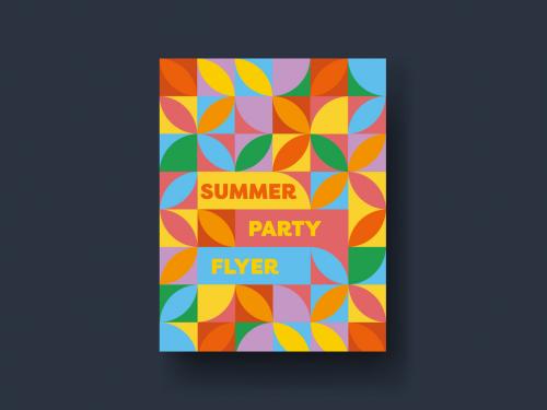 Summer Floral Colorful Party Flyer