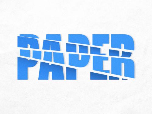 Sliced Paper Style Text Effect Mockup