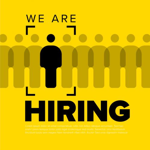 We Are Hiring Minimalistic Flyer Layout Yellow Version