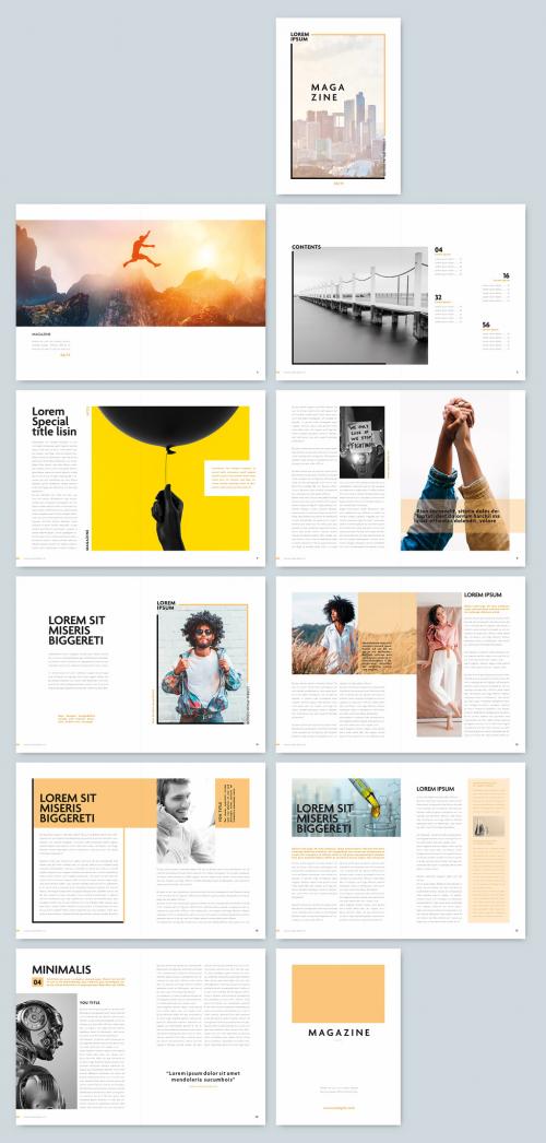 Pop Style Lifestyle Magazine with Yellow Accents