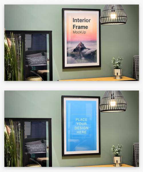 Black Photo Frame in Home Interior