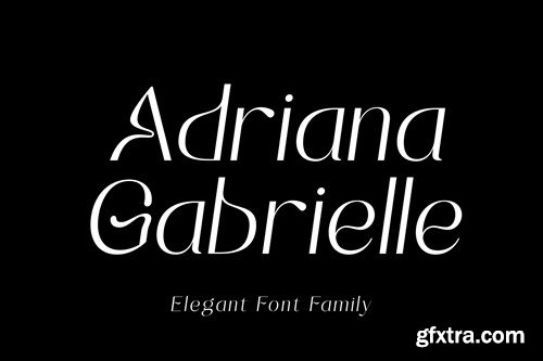 Adrianna Gabrielle - Elegant Font Family 25YFDYG