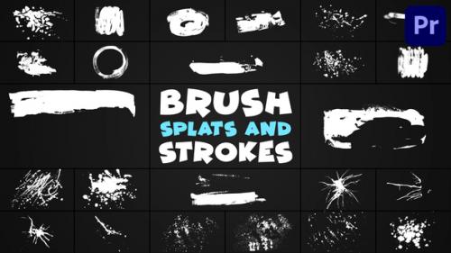 Videohive - Hand-Made Brush Splats And Strokes | Premiere Pro MOGRT - 51421663