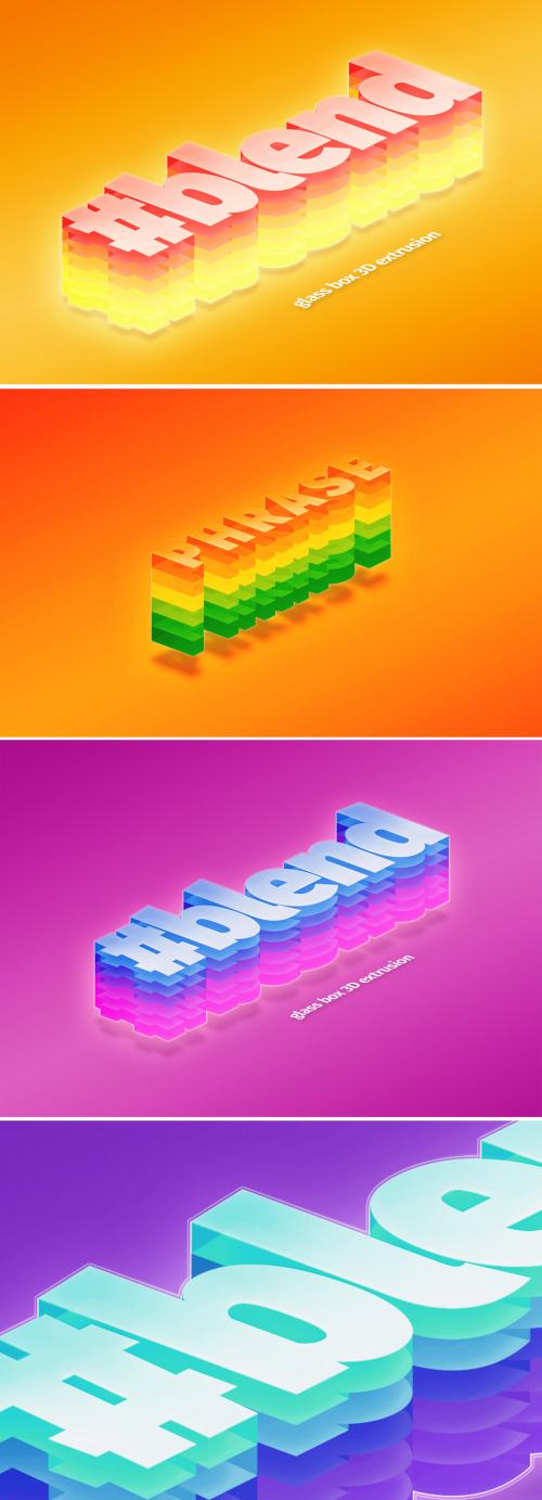 Stacked Layered 3D Text Effect