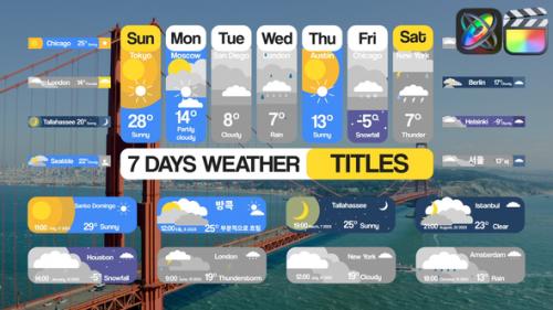Videohive - 7 Days Weather Titles for FCPX - 51473981