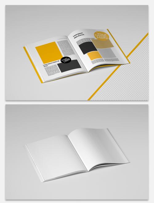 Mock Up of an Opened Book