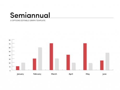 Infographic Layout with Editable Semiannual Chart Design