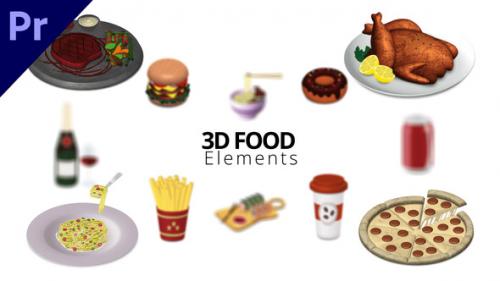 Videohive - 3D Food Elements - 51514468
