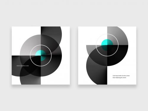Abstract Gradient Layouts with Turquoise Accent