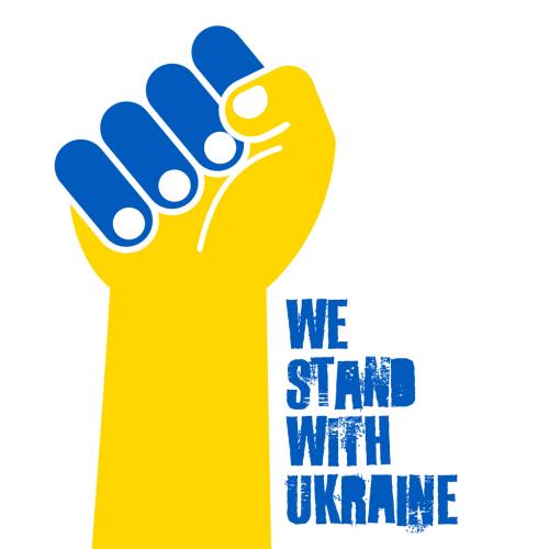 Stand with Ukraine Conceptual Illustration Background Layout with Fist