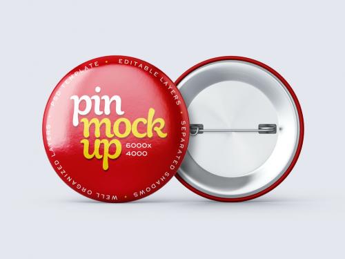 Pin Button Mockup