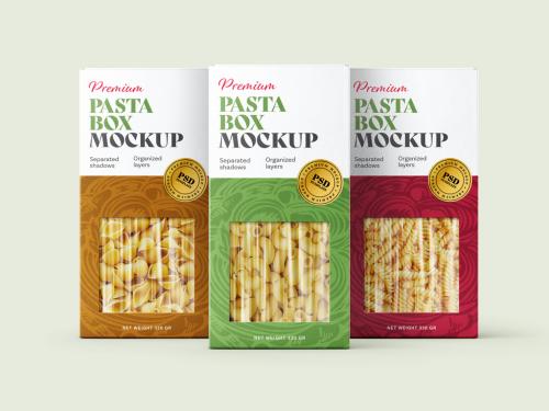 Pasta Box Packaging Mockup