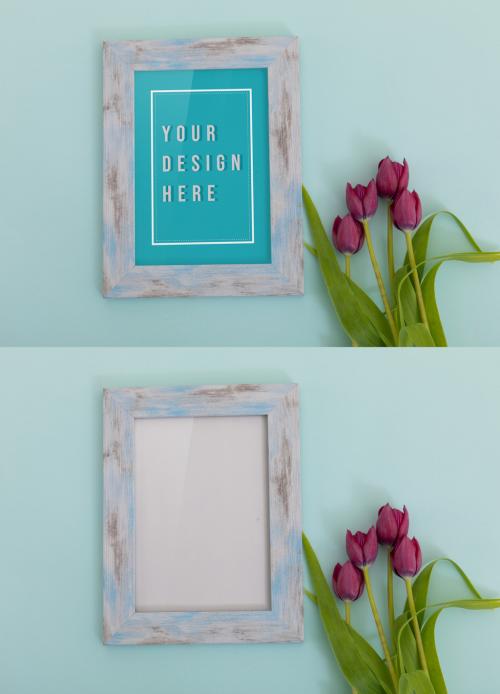 Frame with Flowers Mockup
