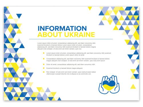 Ukraine Information Flyer Poster Leaflet Layout