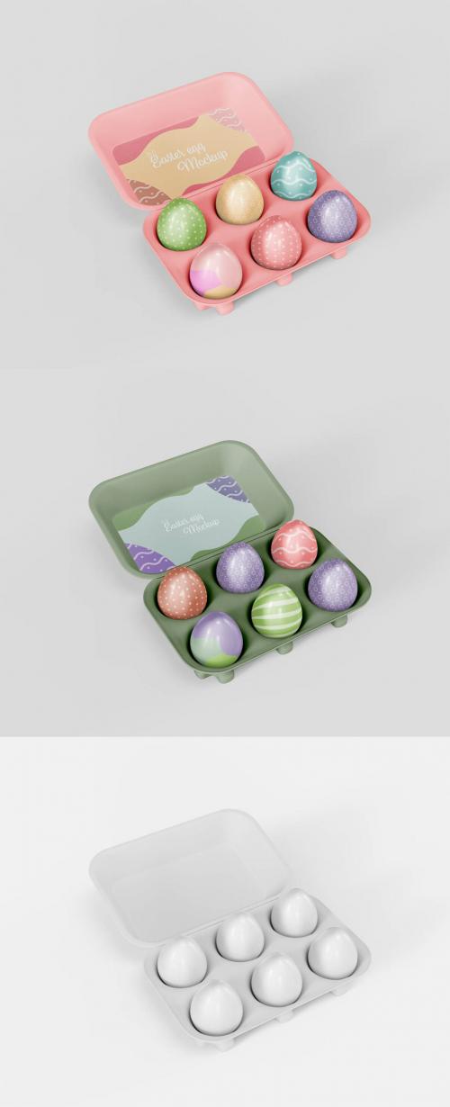 Six Easter Eggs Mockup