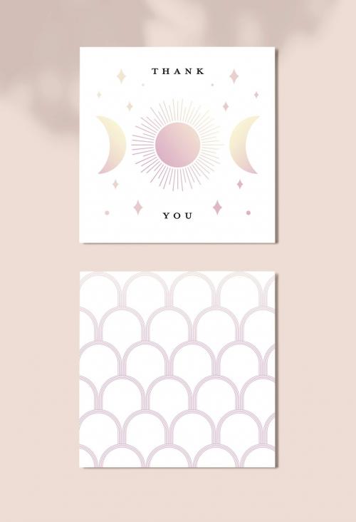 Cosmic Moon Thank You Card