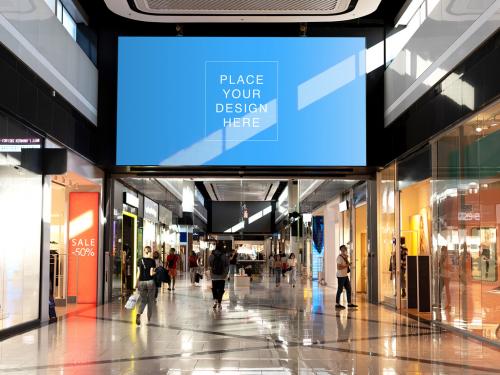 Shopping Mall Promotion Screen Mockup